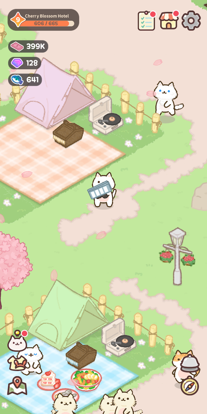 Cozy Cat Hotel: Idle Tycoon screenshot
